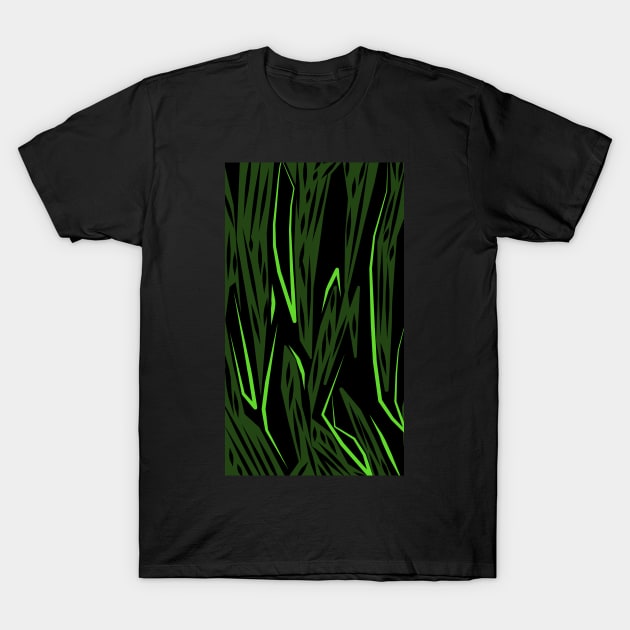 Green Abstract shapes T-Shirt by jen28